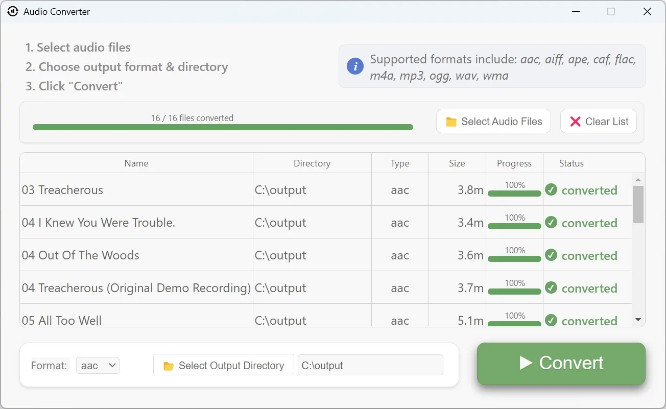 Audio Converter App UI